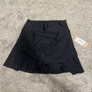 Albion Black High-Waisted Swim Skirt